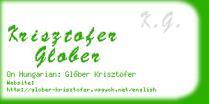 krisztofer glober business card